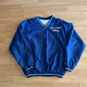 Vintage Rawlings Lewis & Clark Athletics Blue Windbreaker Pullover Medium